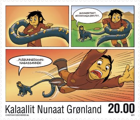 Grønland - Tegneserie III - Postfrisk frimærke