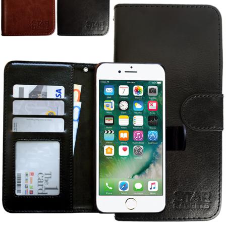 Iphone 7/8/se (2020 & 2022) - Läderfodral / Skydd Svart