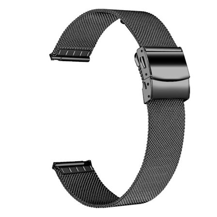 Milanese Mesh Bracelet Garmin Fenix 5/5 Plus/6/6 Pro Svart