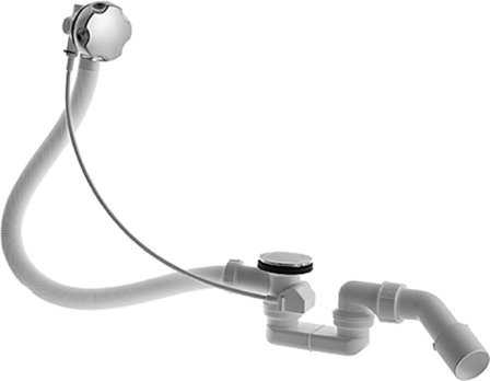 Duravit 790225000001000 Avloppssats med bräddavlopp, 400x80x400 mm, Badrum