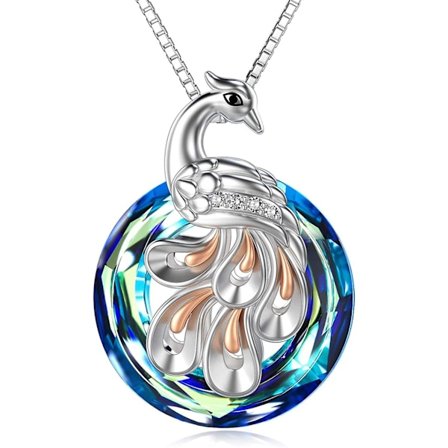 Halsband med berlock för kvinnor, 925 silver med smycken