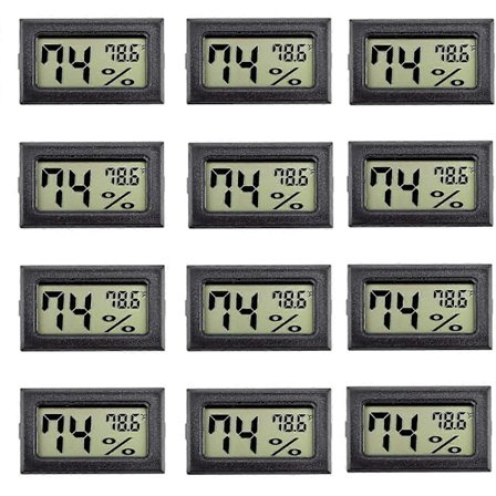 12 Pak Mini Små Digitale Elektroniske Temperatur- og Luftfugtighedsmålere Måler Indendørs Termometer Hygrometer LCD Display