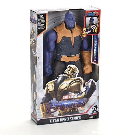 Ny 30CM Avengers ljud- och ljusfigur, rörlig led Thanos modellleksak