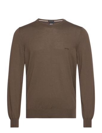Botto-L Tops Knitwear Round Necks Green BOSS