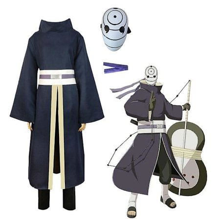 Anime Tobi Uchiha Cosplay Kostyme Obito Maske Karneval Halloween Fest Kostymer Antrekk For Voksen Ninja Klær Maske Shippuden -a