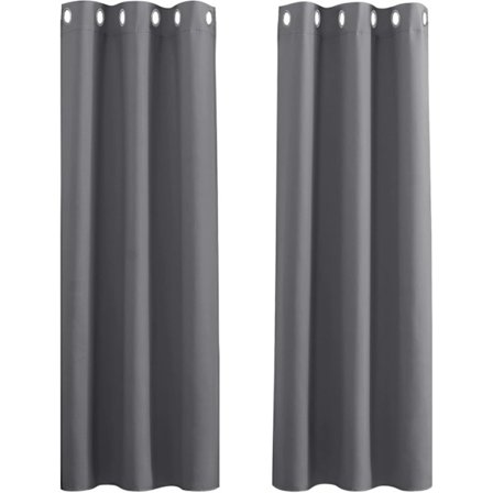 Grå Mørklægningsgardiner til Soveværelse - 42 x 63 Tommer Mørklægningsmateriale Stofgardiner til Stue Børn