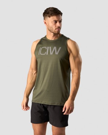 ICANIWILL - Mercury Tank top Pine Green- Tanks - Heren - sportkleding van ICIW