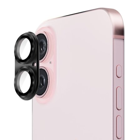 Hat Prince Kameraskydd Aluminium iPhone 16 Plus Svart