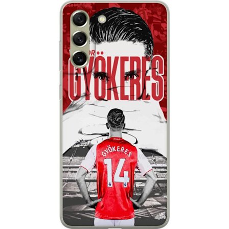 Yhteensopiva Puhelinkuori Samsung Galaxy S21 FE 5G Viktor Gyökeres Arsenal - Jalkapallomotiivi paidalla numerolla 14 areenalla