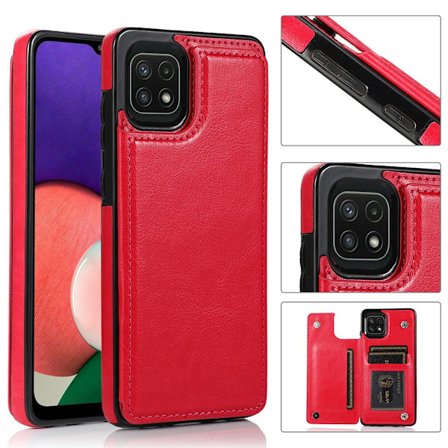 Samsung Galaxy A22 5G - Stilsäkert Skal med Korthållare