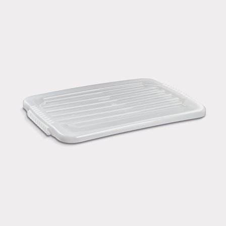 Vergrendelbaar deksel voor opbergdoos 33 liter Nordiska Plast Nordic, transparant, 500 x 365 x 20 mm