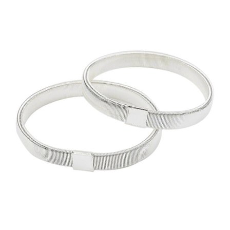 Ermholdere Sklisikre Skjorteermholdere Armbånd for Menn Bar Casino Bruk Sølv