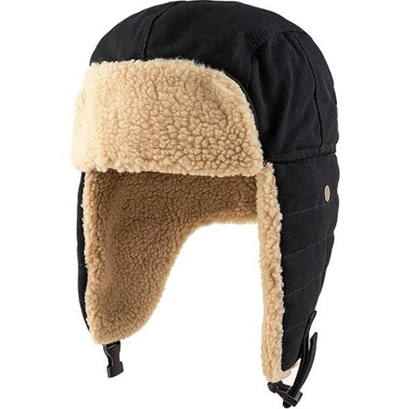 ING Lämmin Catcher-hattu korvaläpillä - Metsästyshiihtohattu ulkoiluun - Musta