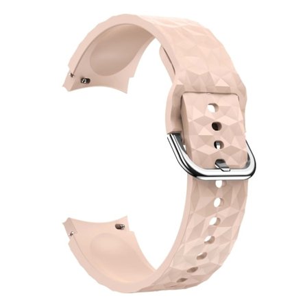 Samsung Galaxy Watch 5 / 5 Pro / 4 rhombus-tyylinen silikoninen ranneke - Pinkki