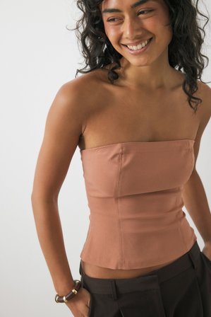 NA-KD Haut style corset classique - - Marron - EU 34