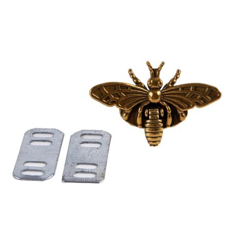 Metal Bee Form Turn Lock Retro Väska Lås Hårdvara Craft Bag Pu Ancient gold