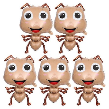 5 st Stora Myrbalsonger Djurtema Ballonger Myra Folieballonger Tecknade Ballonger Ljusbrun 75.00X48.00X4.00CM