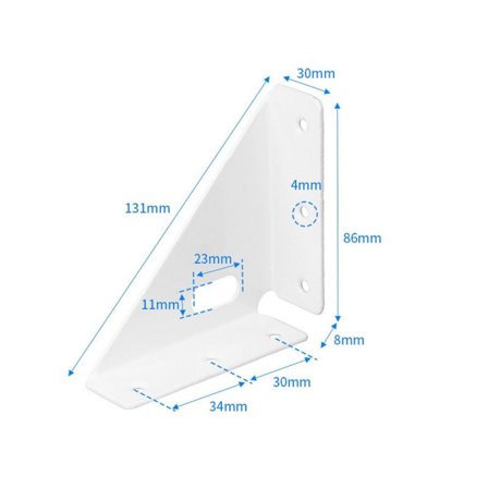 Rettvinklet hjørne Hjørnebraketter FARGE 1 FARGE 1