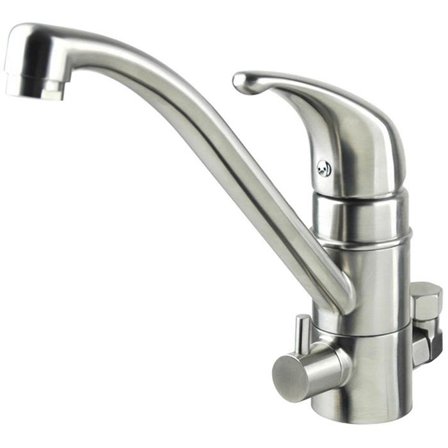 NGL 837 RF Kjøkkenbatteri lav tut, oppvaskmaskinavstenging, Baderom