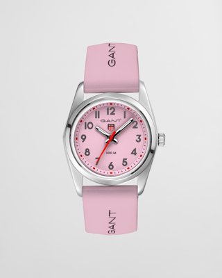 GANT - Graduate klokke med rosa silikonrem (2-6år) preppy pink