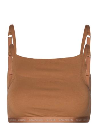 Unlined Bralette 2Pk Brown Calvin Klein