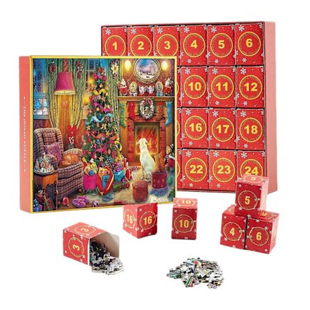 Julekalender med puslespill 2024 Julekalender Puslespill Morsom Julegave Jule 24 Dagers Adventsnedtelling For Voksne Barn