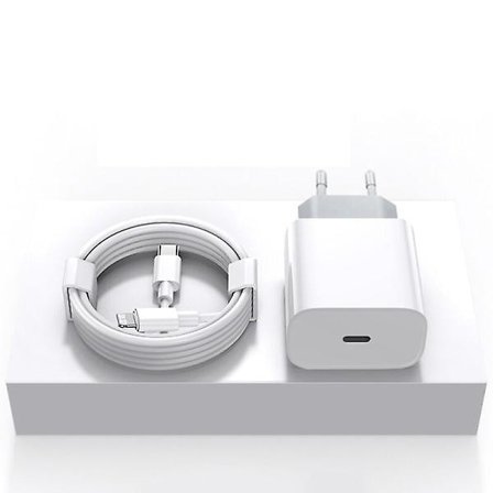 iPhone snabbladdare USB-C 20W strömadapter med 2m kabel