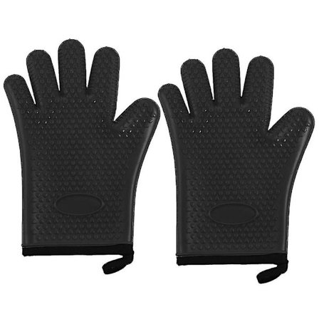 Varmebestandige handsker Bbq køkken silikone ovnvanter, sikker håndtering