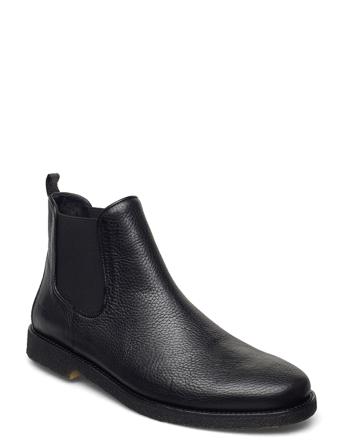 Booties - Flat - With Elastic Chelsea-saappaat Bootsit Black ANGULUS
