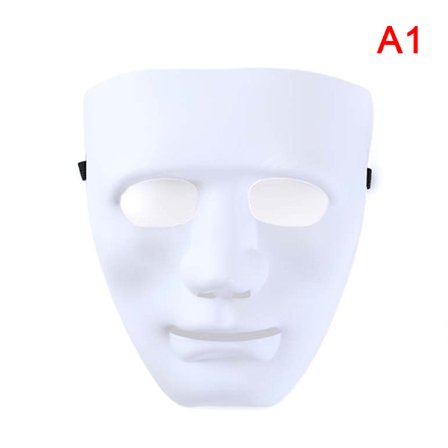 Full Face Unisex Street Dance Opera Party Mask Cosplay Black Wh