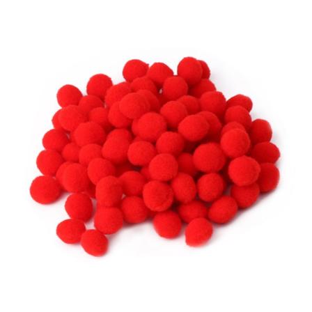 100 stk Multipurpose Pom Poms runde baller Håndverksverktøy DIY-dekorasjoner Nytt