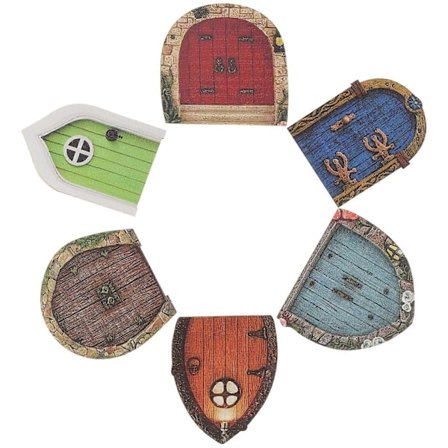 6 stk. Mini Fe Have Dør Træ Mini Have Dør Elver Dør Dekorationer