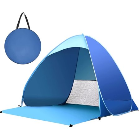 Pop-up strandtelt, UV-beskyttelse 50+ strandtelt, bærbar ultralet solsejltelt