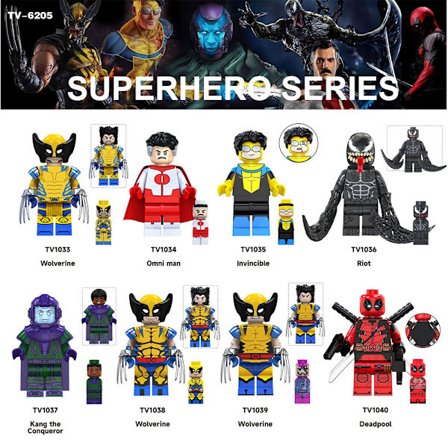 8 st Wolverine Mini Actionfigurer Byggklossar, Samlarobjekt Actionfigurer Superhjälte Leksaker Julklapp till Barn Pojkar{yh}
