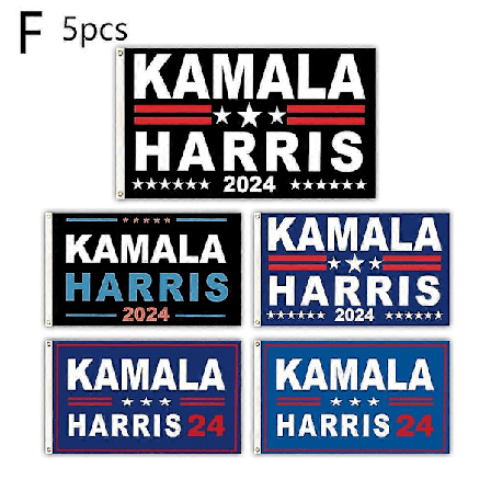 Kamala Harris 2024 Flag 3x5 Ft Harris til Præsident Flag med Messingøjer (FMY)