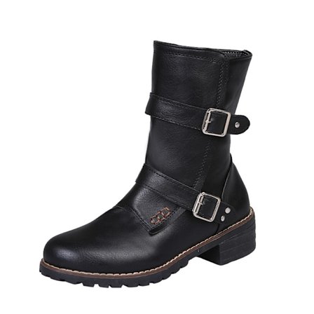Dam Biker Boots Mid Calf Motorcykel Mode Boots