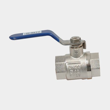 Válvula de bola, cuerpo de latón cromado, manija de acero inoxidable y resistente a ácidos (AISI 316), 1" G (BSP)