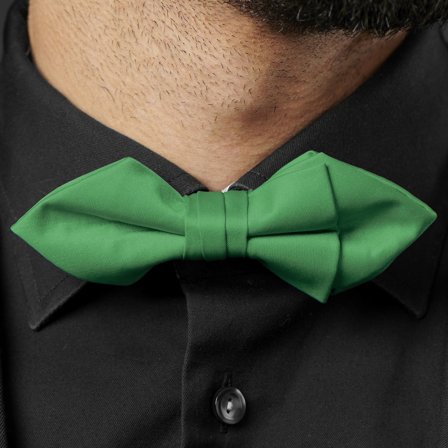 Emerald Green Basic Pointy Pre-Tied Bow Tie for Men - Pre-tied bow ties
