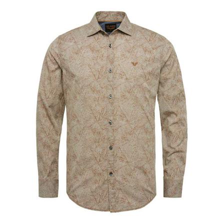 PME Legend, Long sleeve shirt print Bruin, Heren, Maat:XL