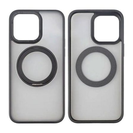 iPhone 15 Pro Max Skal med MagSafe Stativ Rvelon - Svart