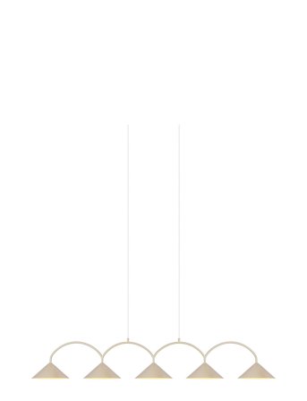 Globen Lighting Pendant Curve 5 - Beige - 30X165CM