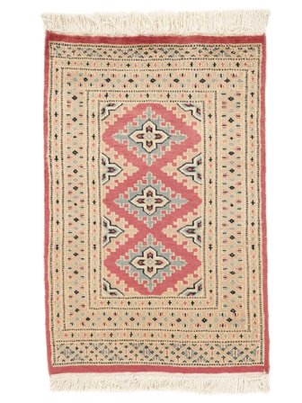 Pakistan Bokhara 2Ply Rug Hand Knotted 62X95 Brown/Orange Pakistan