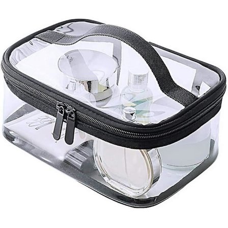 Genomskinlig sminkväska, acsergery present kosmetisk väska bärbar vattentät pvc reseväska