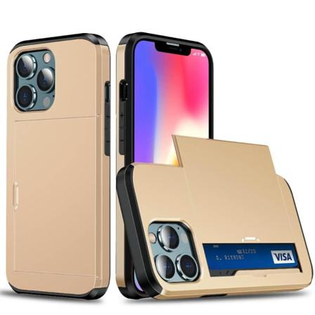 Hybridikuori korttipaikalla iPhone 13 Prolle - Kulta Yellow