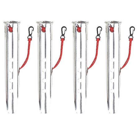 4 stk snø- og sandteltstenger, teltstenger for camping, 23 cm U-formede teltstenger i aluminium for camping, strand, utendørs og sand, 