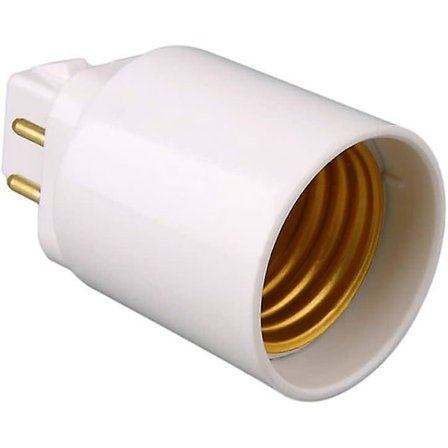 LED-valolampun sovitin G24q-E27/E26/E14 polttimon pidike pistorasia muunnin 4-nastainen pidike pistorasia muunnin lampun pidike (valkoinen (4kpl