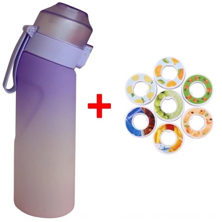 Air Water Up Flaska/Smaksatt vannflaske - 650 ml - 7 pods inkludert - Camping Spo