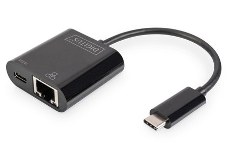 Digitus DN-3027 - nettverksadapter - USB-C - Gigabit Ethernet + USB-C