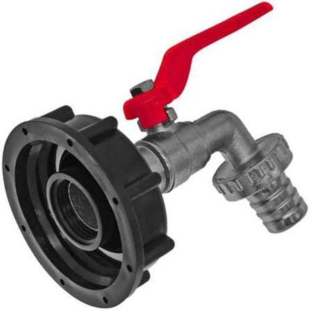 Utløpskran IBC Regnhage Tank Lopp Adapterhette Kran 1000 Liter Tank Tilbehør Ventil Tilkobling Hage Rask Tilkobling Kran