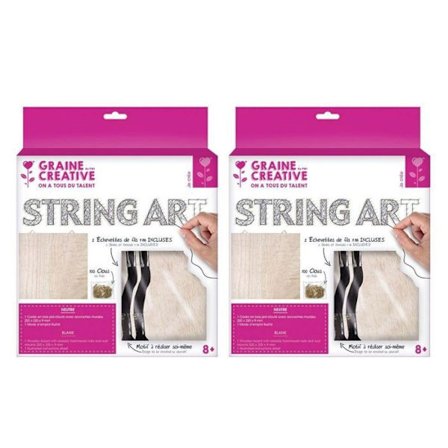 2 laatikkoa lankataulua itse tekemiseen 22 x 22 cm